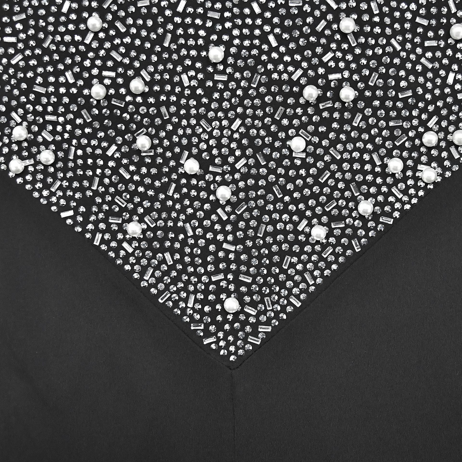 Women solid mesh beaded long-sleeved mini dress 20