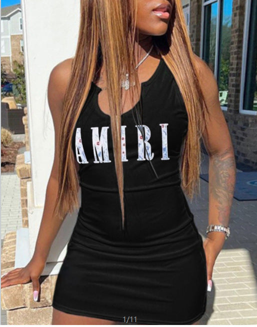 Women Sleeveless Printed Mini Dress 3