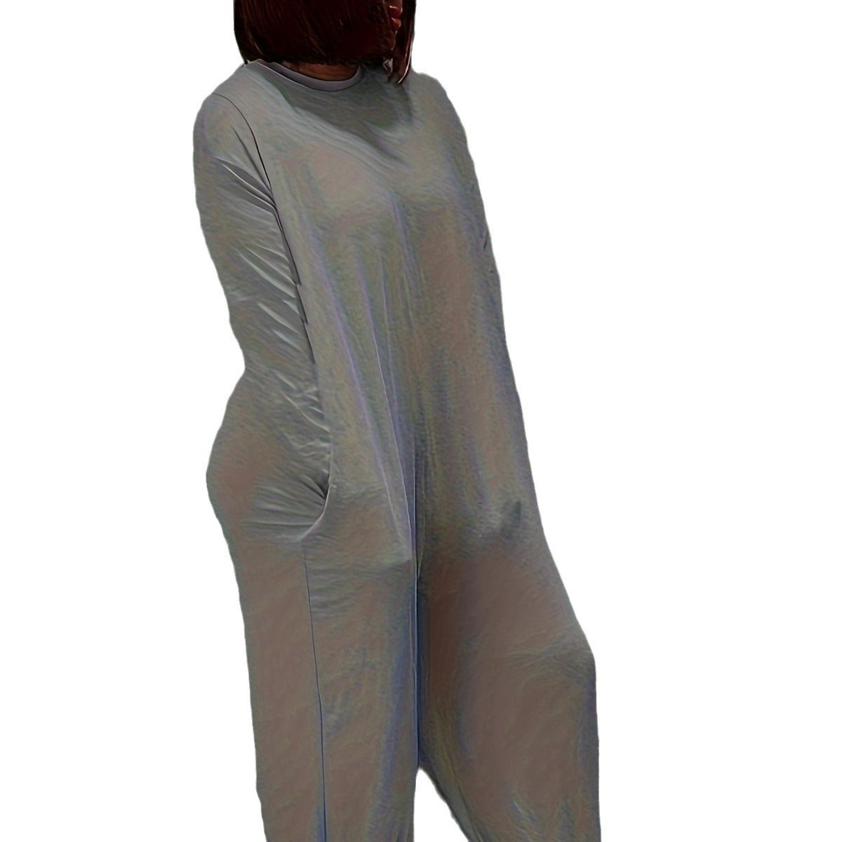 Plus Size Solid Color Jumpsuit 4