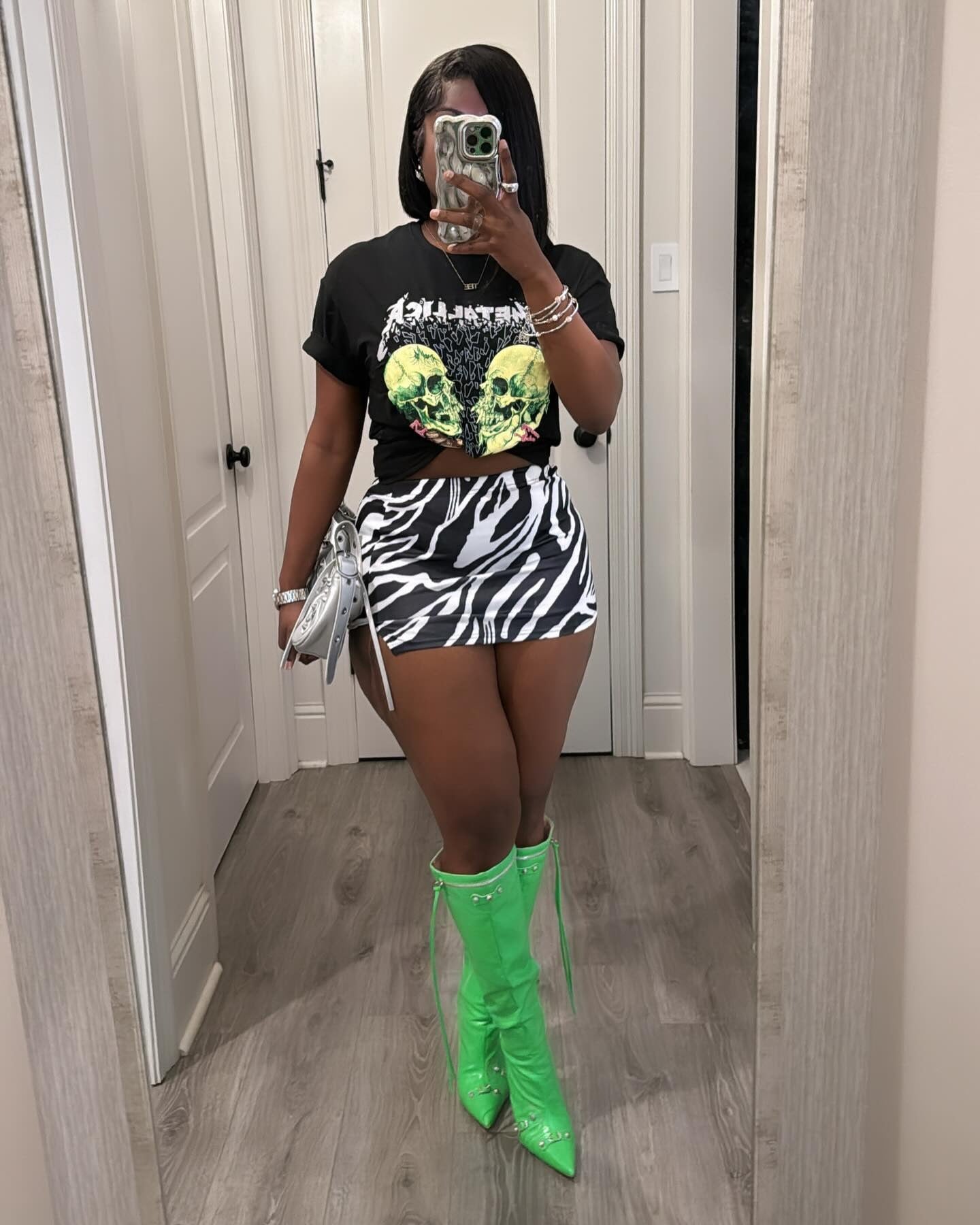 Women's Trendy Print Short-Sleeve T-shirt Shorts Two-Piece Set 4