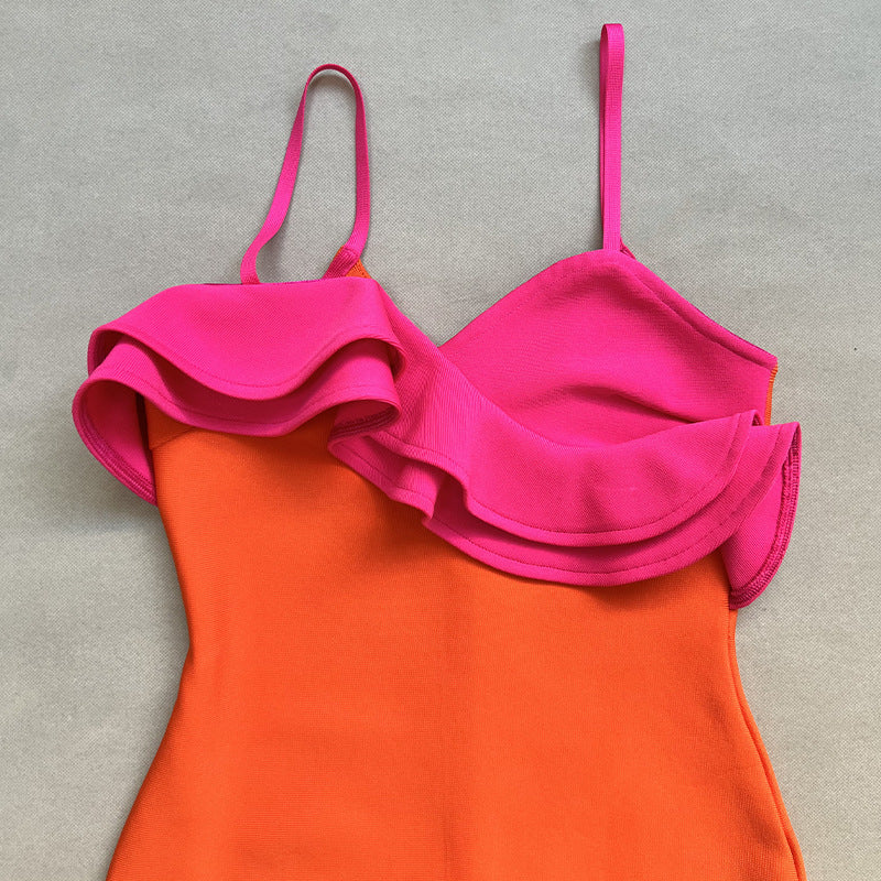 Women ruffle bandage Dresses 11