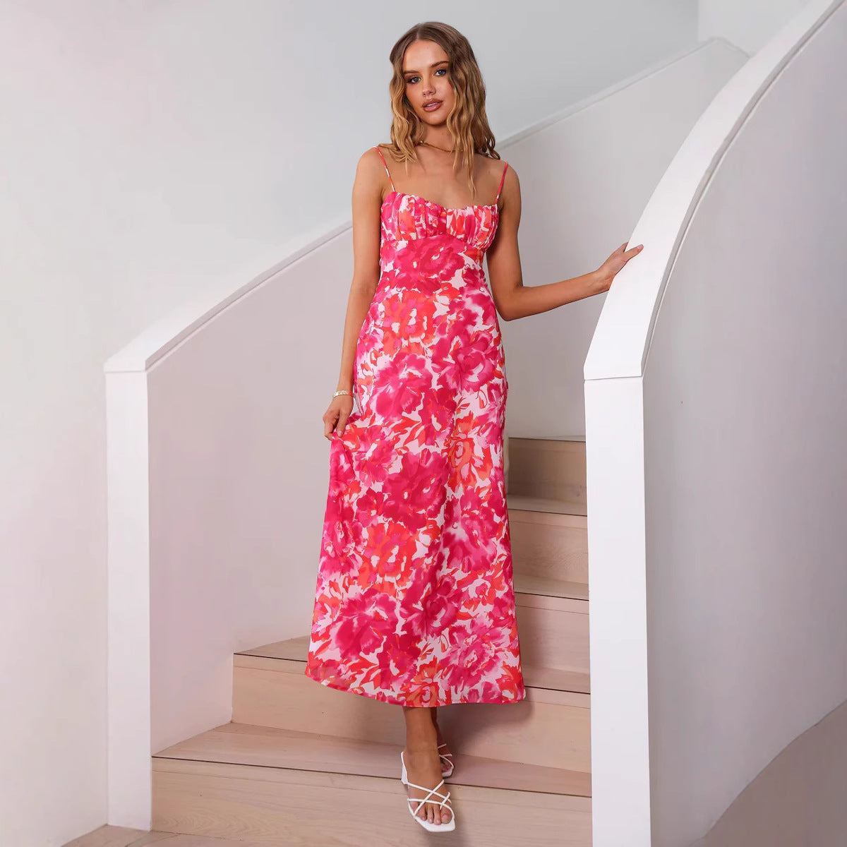 Women Summer French Strap Dress 6