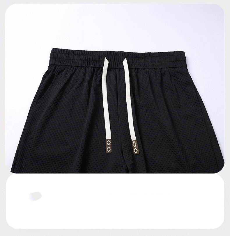 Summer men's Turndown Collar short-sleeved top and shorts two-piece set 22