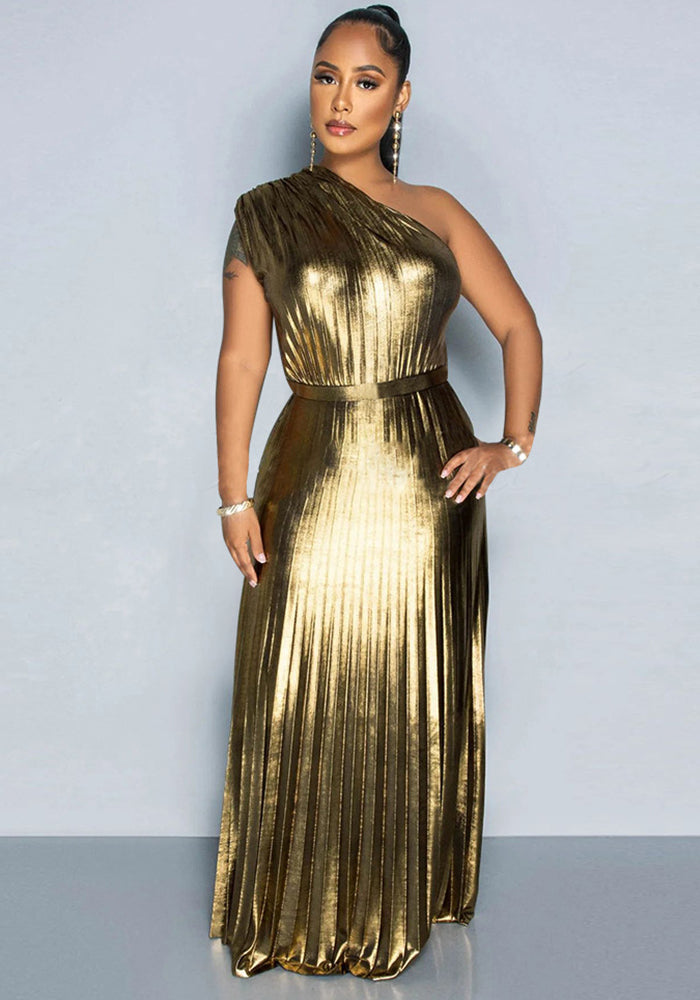 Women Slash Shoulder sleeveless Dress