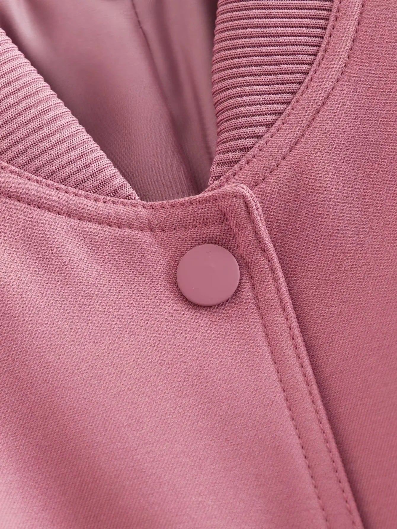 Women's Bomber Jacket Spring and Autumn Pocket Long Sleeve Casual Single Breasted Coat 61