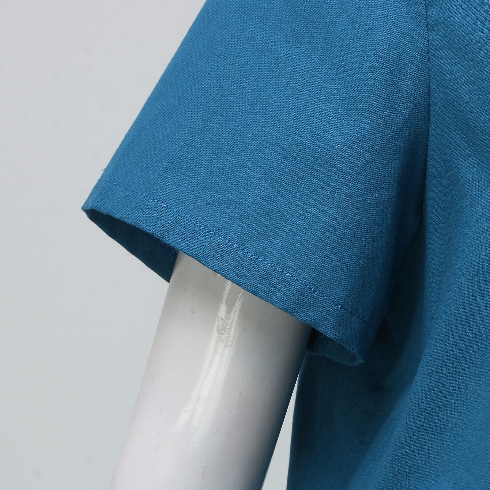 Women's Summer Loose Linen Short Sleeve Plus Size Dress 20