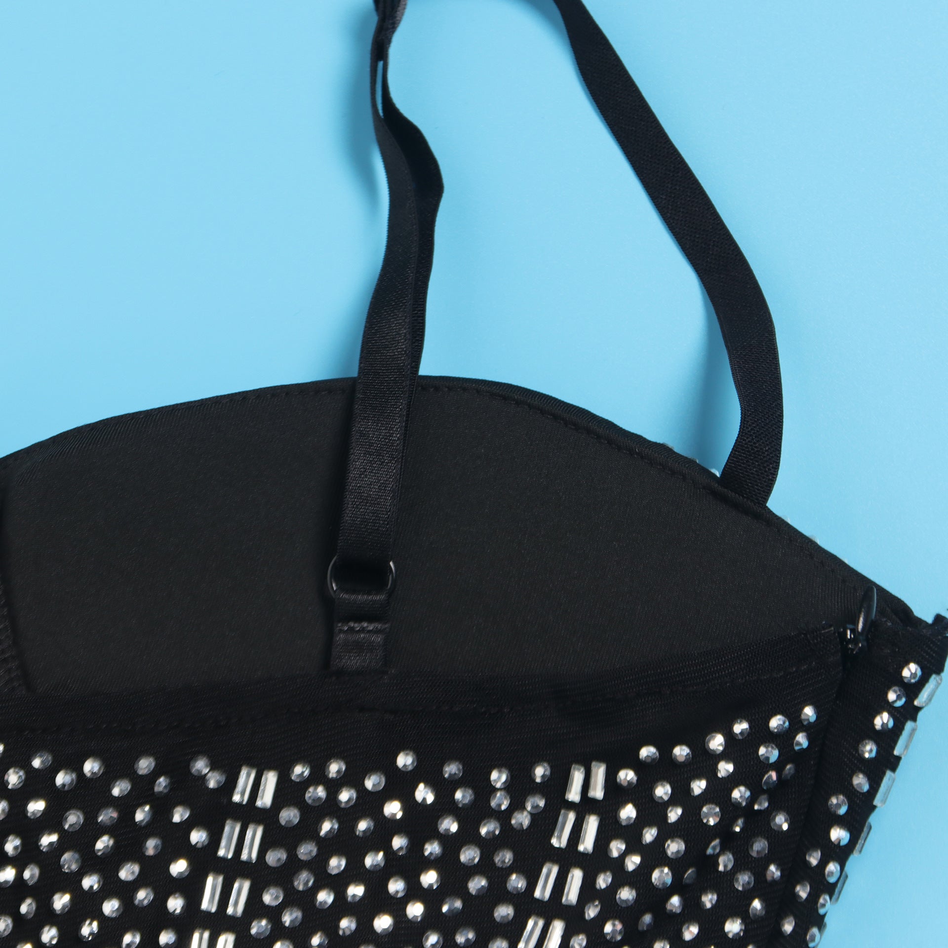 Women Sexy Beaded Stretch Camisole Cascading Ruffles Dress Tutu 64