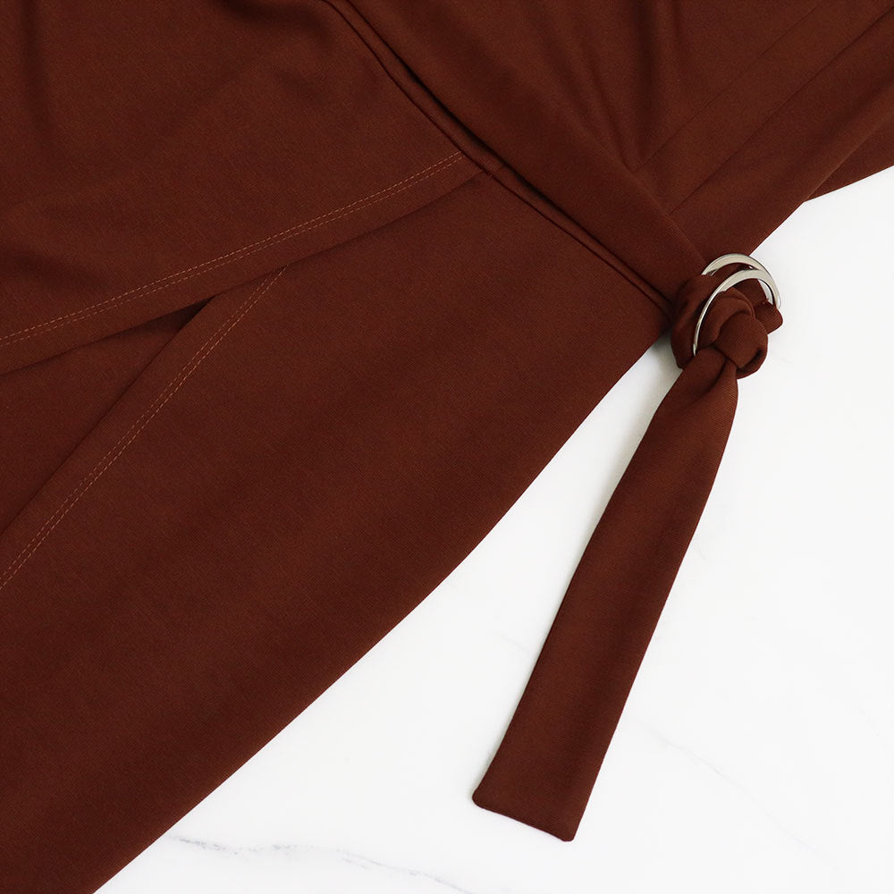 Women Round Neck Sleeveless Lace-Up Solid Patchwork Dress 9