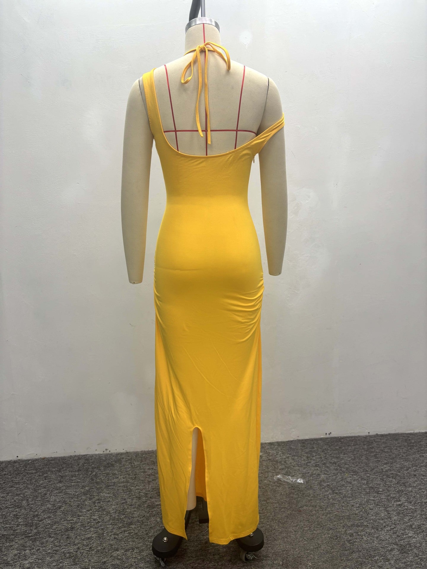 African Women Style One-Shoulder Sleeveless Backless Dress 9