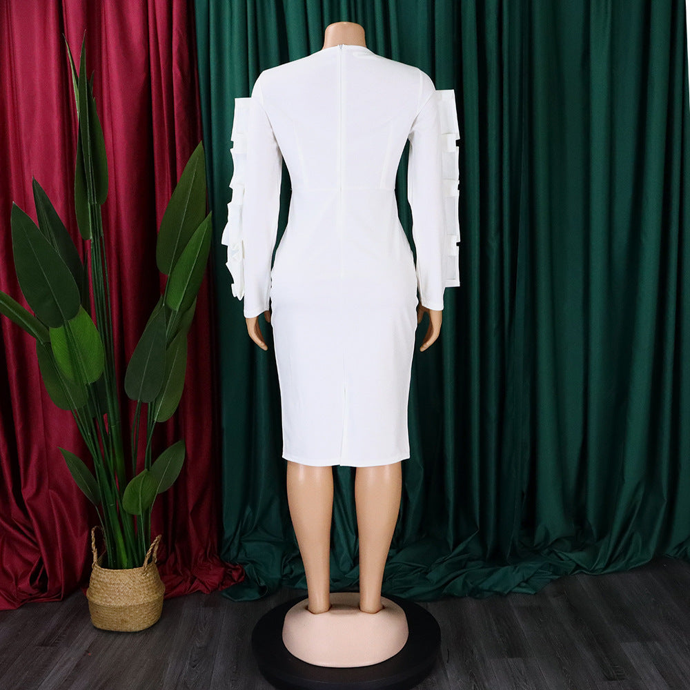 Plus Size Women Elegant African Long Sleeve Dress 9