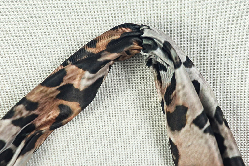 Women's Leopard Print Deep V-Neck Sleeveless Low Back Long Dress 10