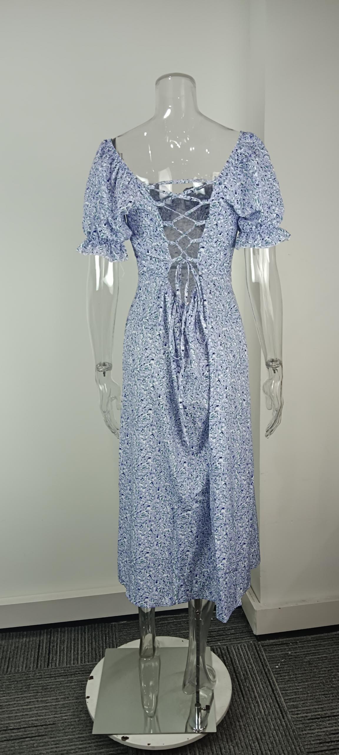 Women Summer Elegant Floral Off-Shoulder Dress 8