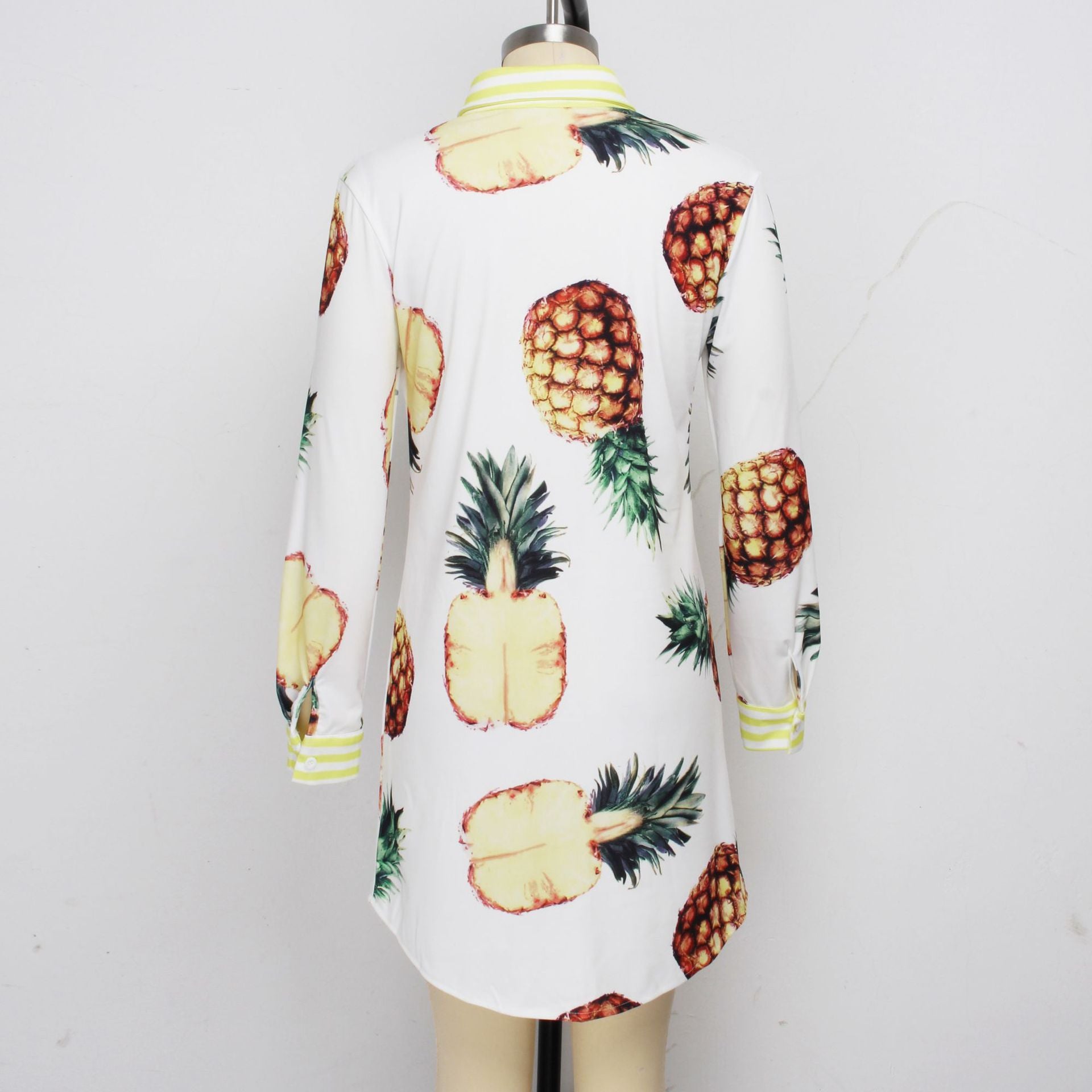 Fashionable Print Casual Women's Shirt Dress 19