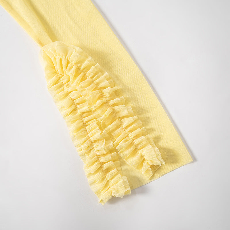 Women Hollow Gathered Lace Dress 20