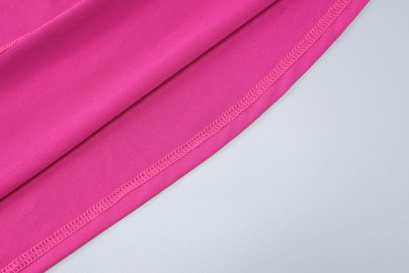 Women Summer Sexy Backless Pleated Solid Sleeveless Dress 22