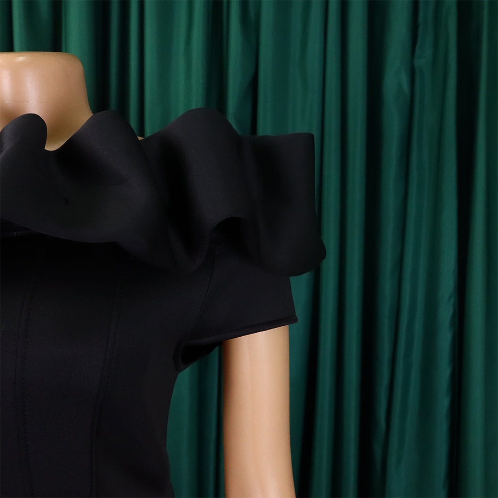 Women's Fashion Summer Solid Color Off Shoulder Mermaid Maxi Evening Dress 23