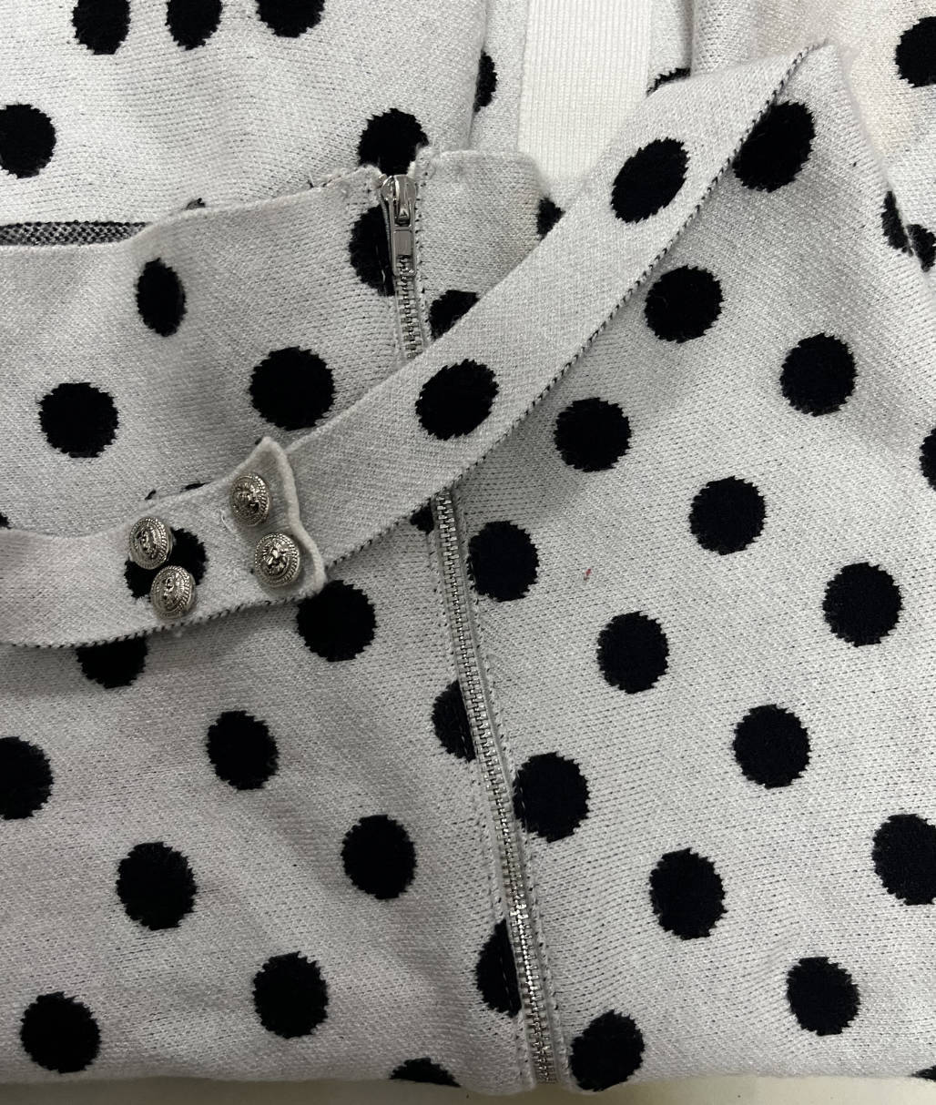 Black and White Polka Dot Low-Back Halter Neck Slim Waist Short Dress for Summer 5