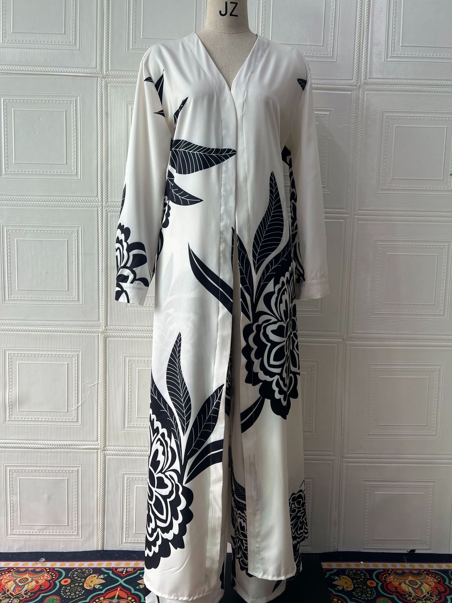 Summer Elegant Sexy Printed Top + Wide-Leg Pants Two-Piece Set 7