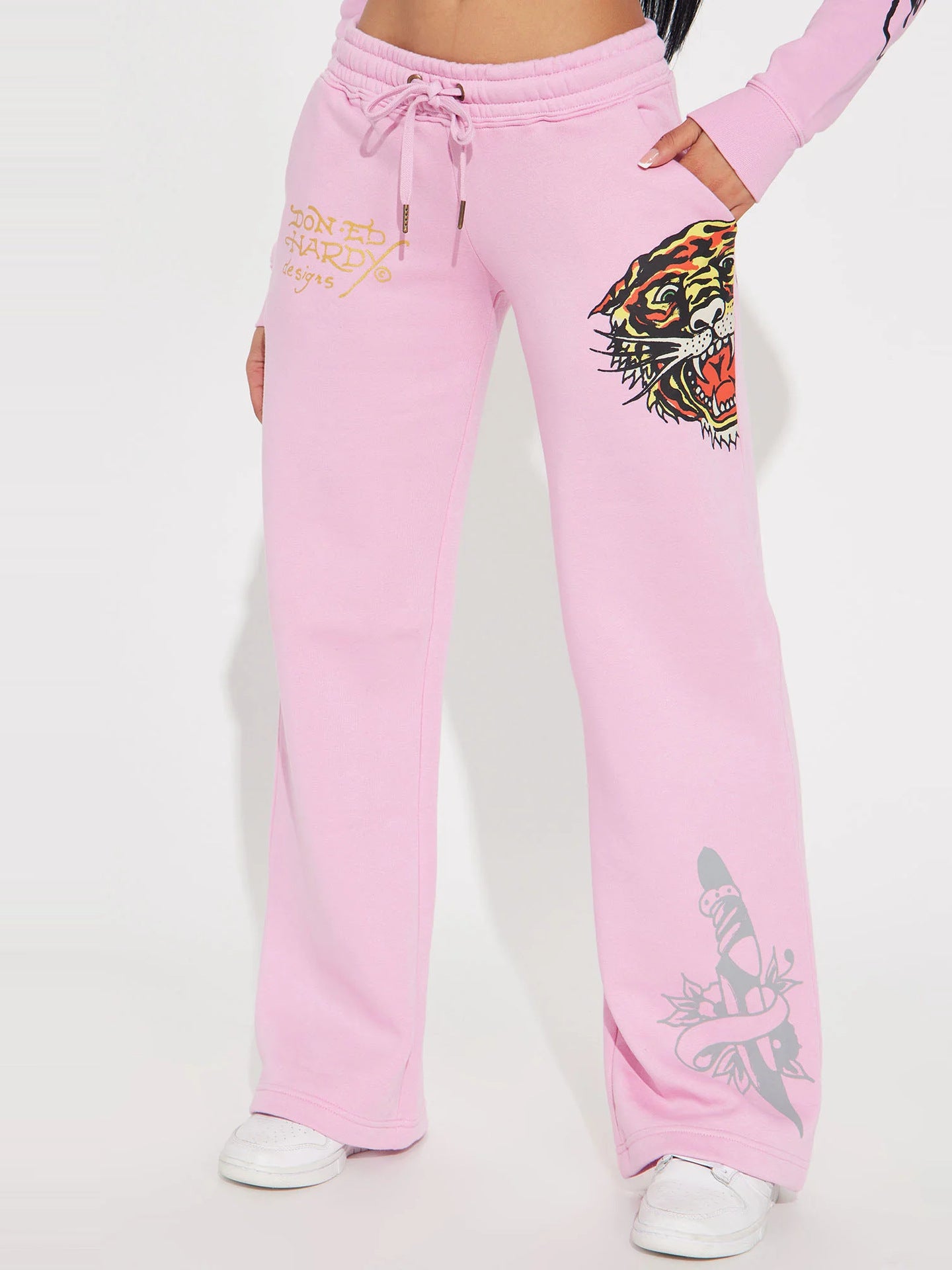 Women's Fashion Casual Print Hooded Tracksuit Sport Two Piece Pants Set 5