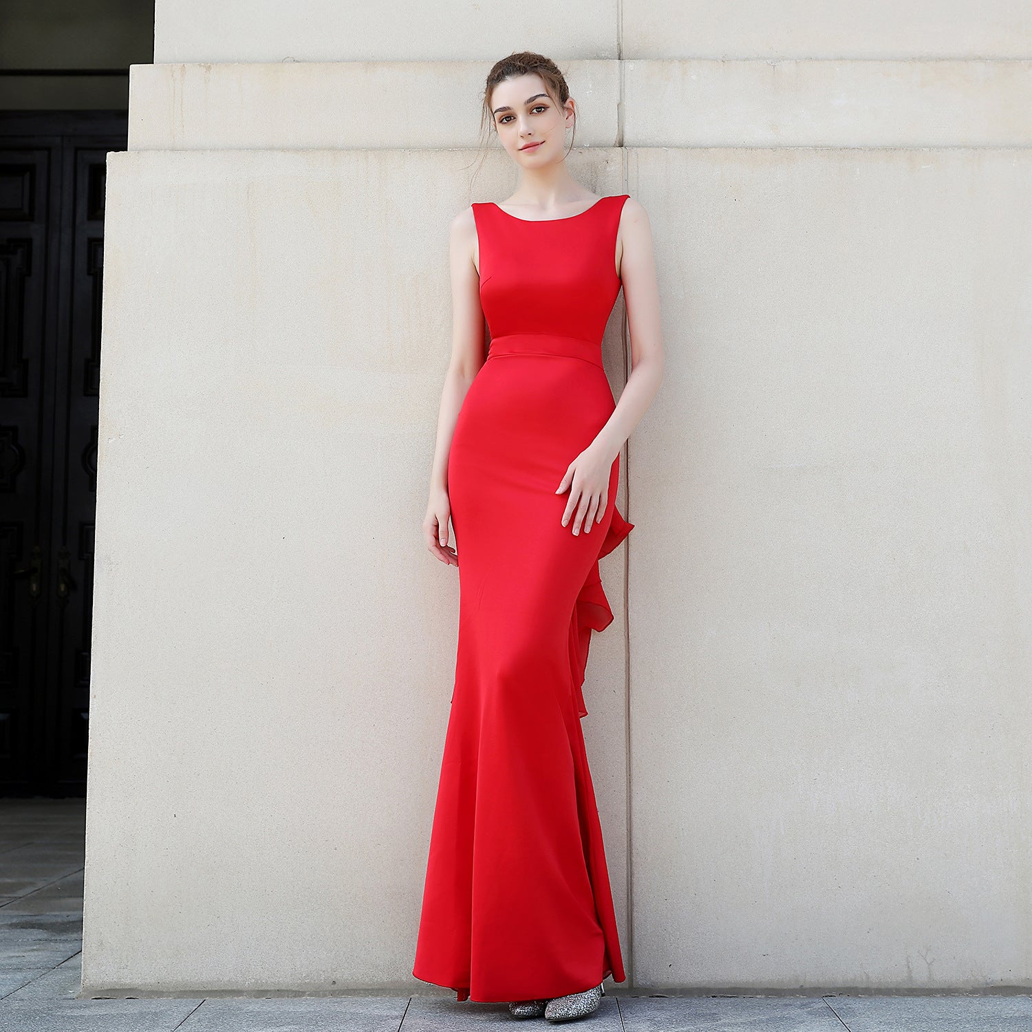 Backless Sequined Fishtail Gown Formal Event Dress 13