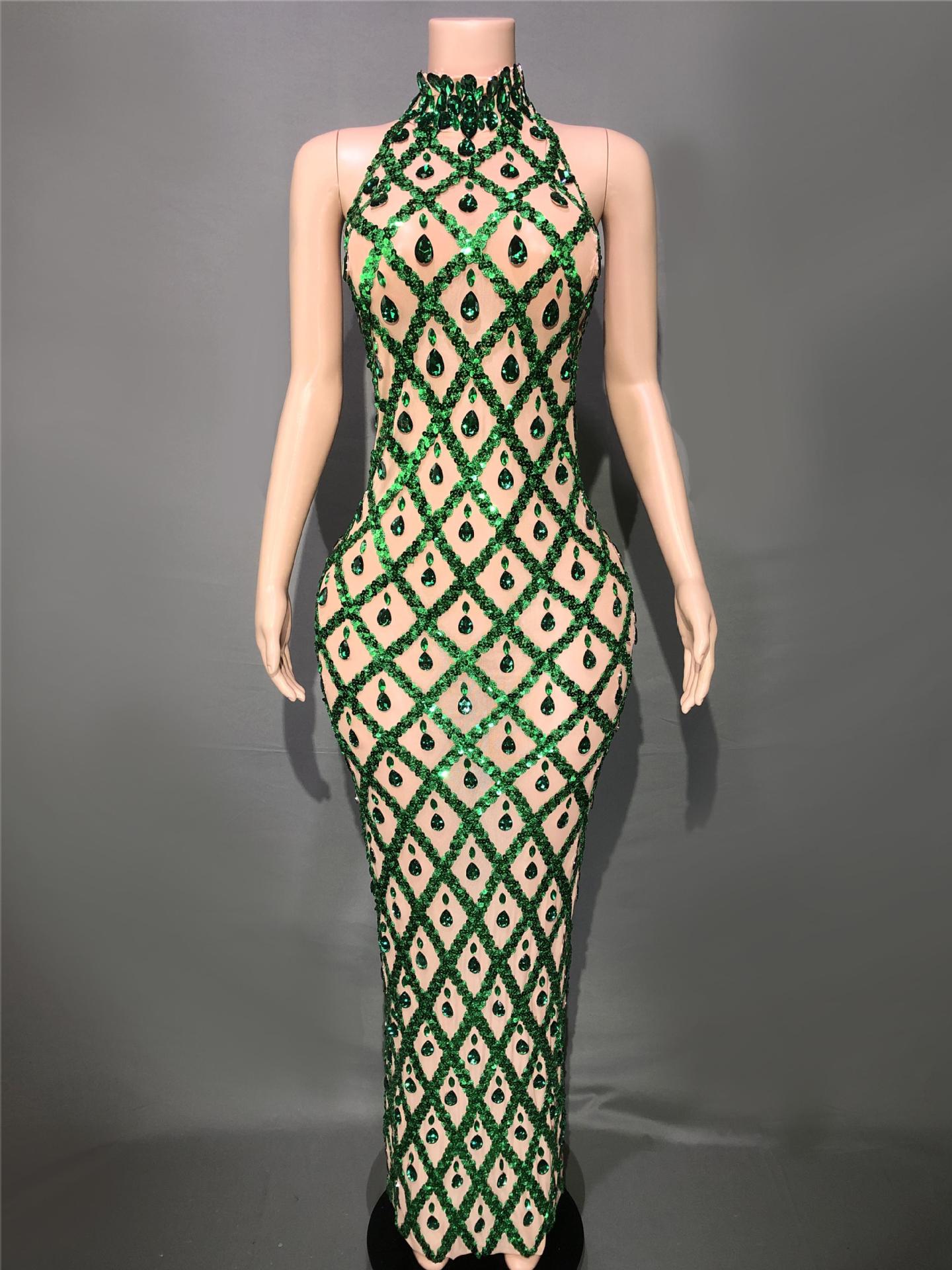 Plus Size Women rhinestone dress 6