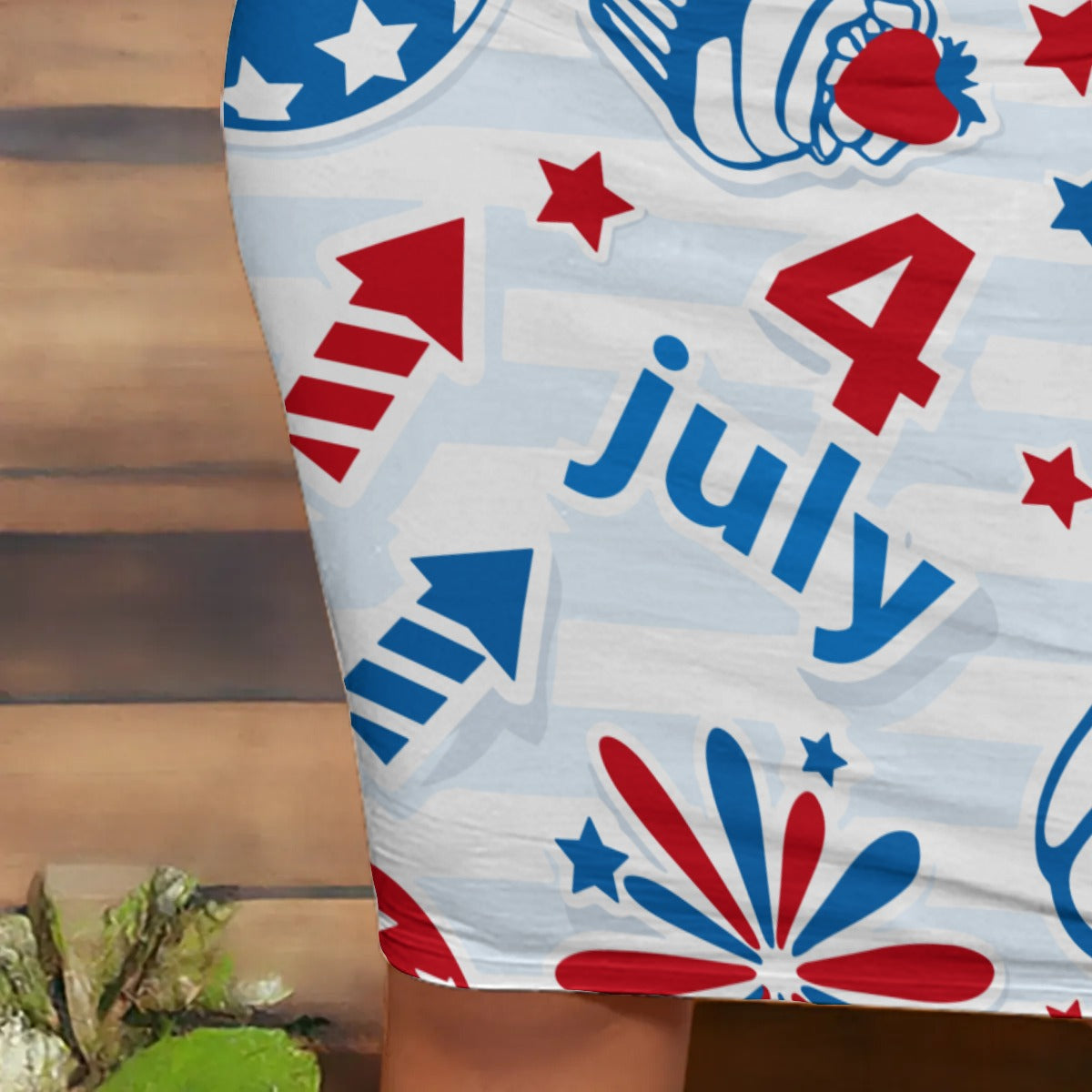 Women Vest Dress American American Flag Print Two-Piece Set Bodycon 28