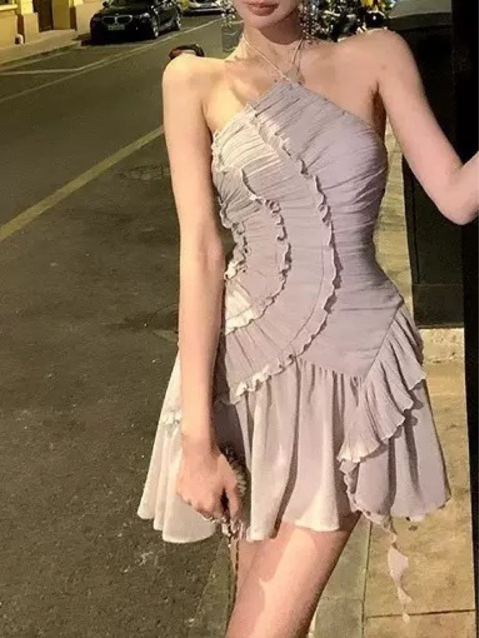 Women Summer Irregular Halter Neck Holiday Dress 6