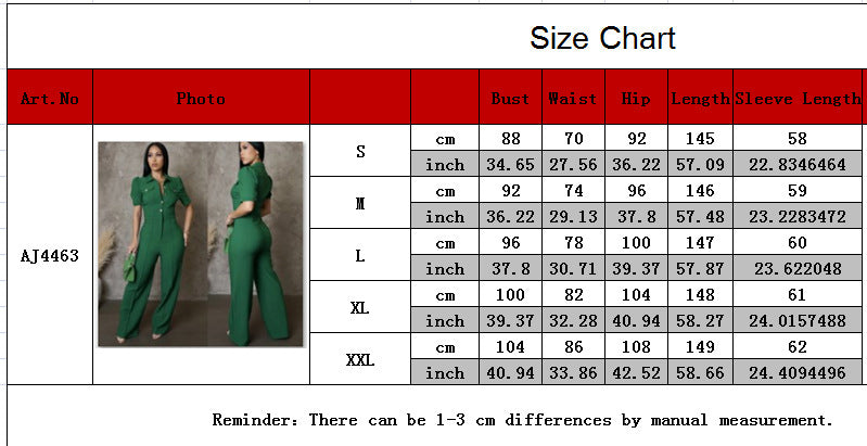 Women's Solid Color Button Turndown Collar Long Sleeve Causal Jumpsuit 8