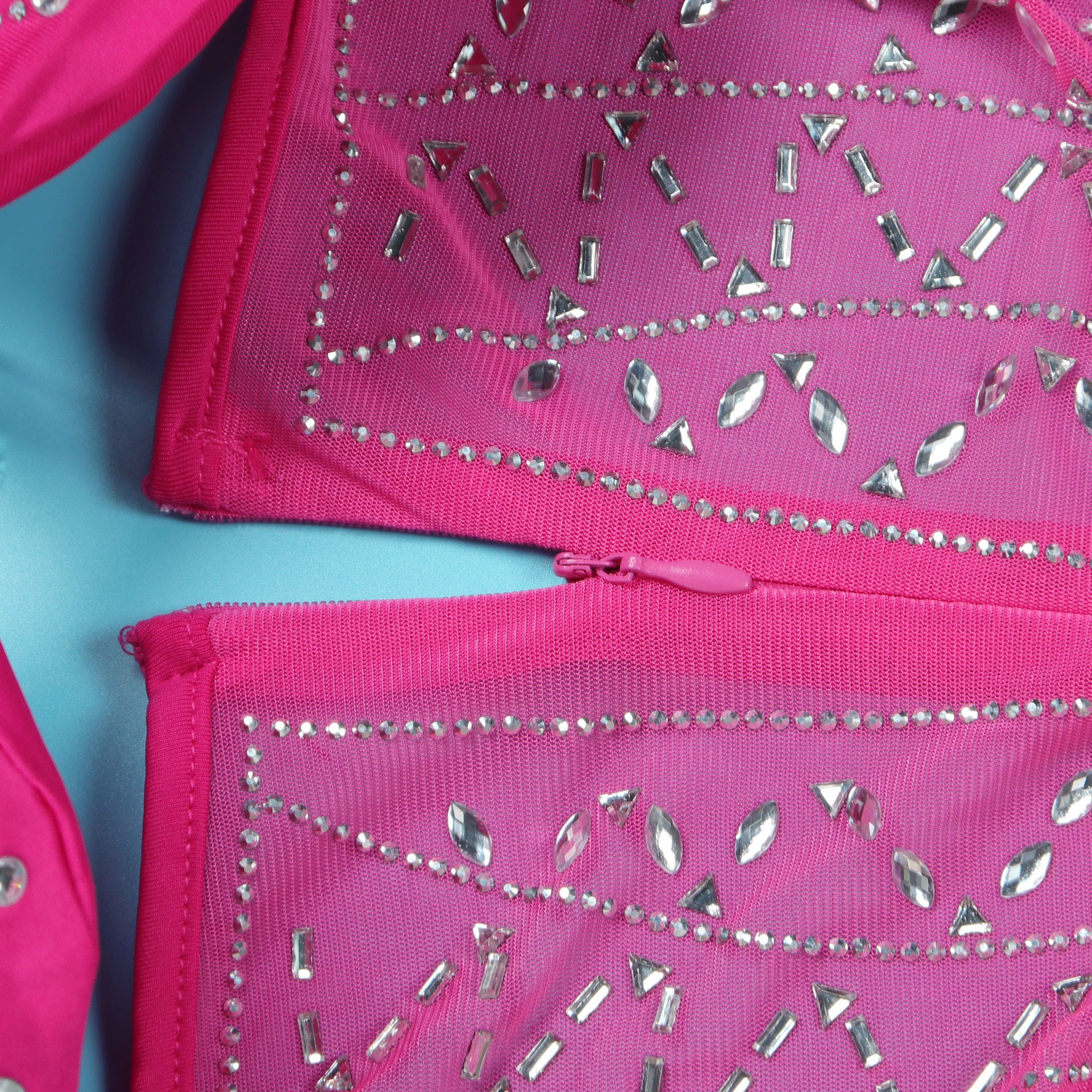 Women Sexy Beaded Tassel See-Through Bodycon Dress 28