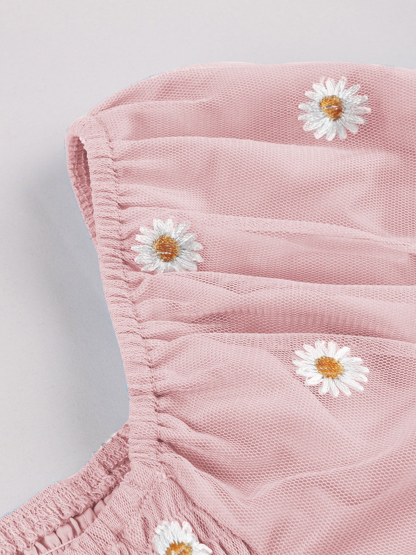 Women Casual Embroidered Square Neck Sunflower French Dress 23