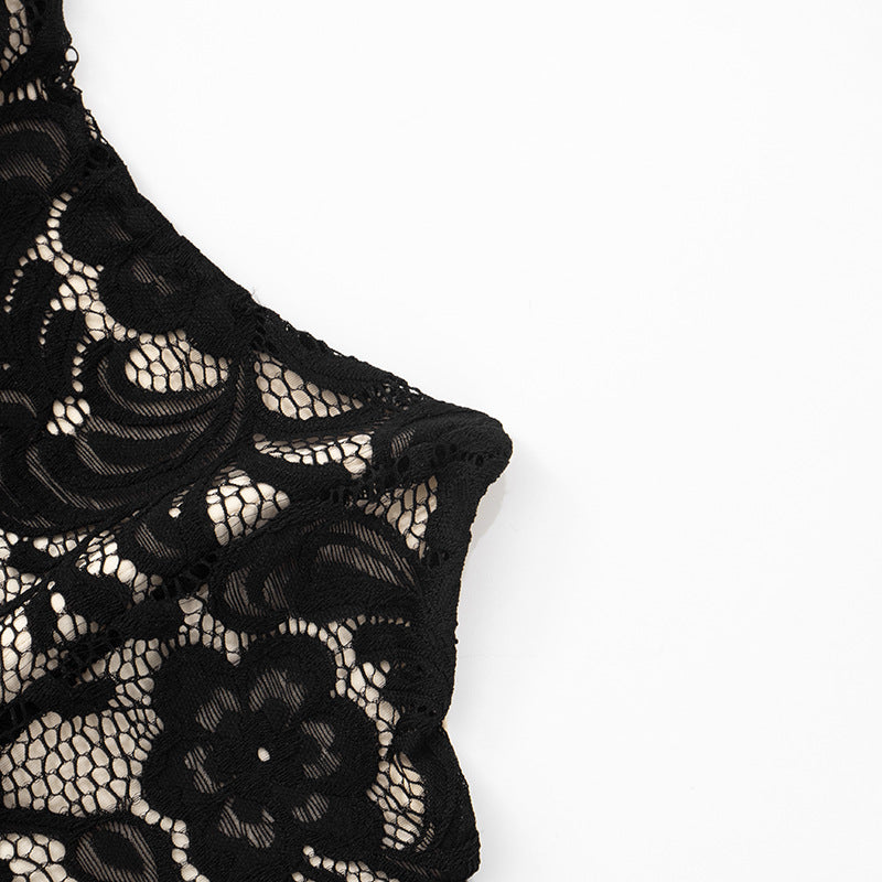 Women Summer Lace Streamer Strapless Bodycon Dress 12