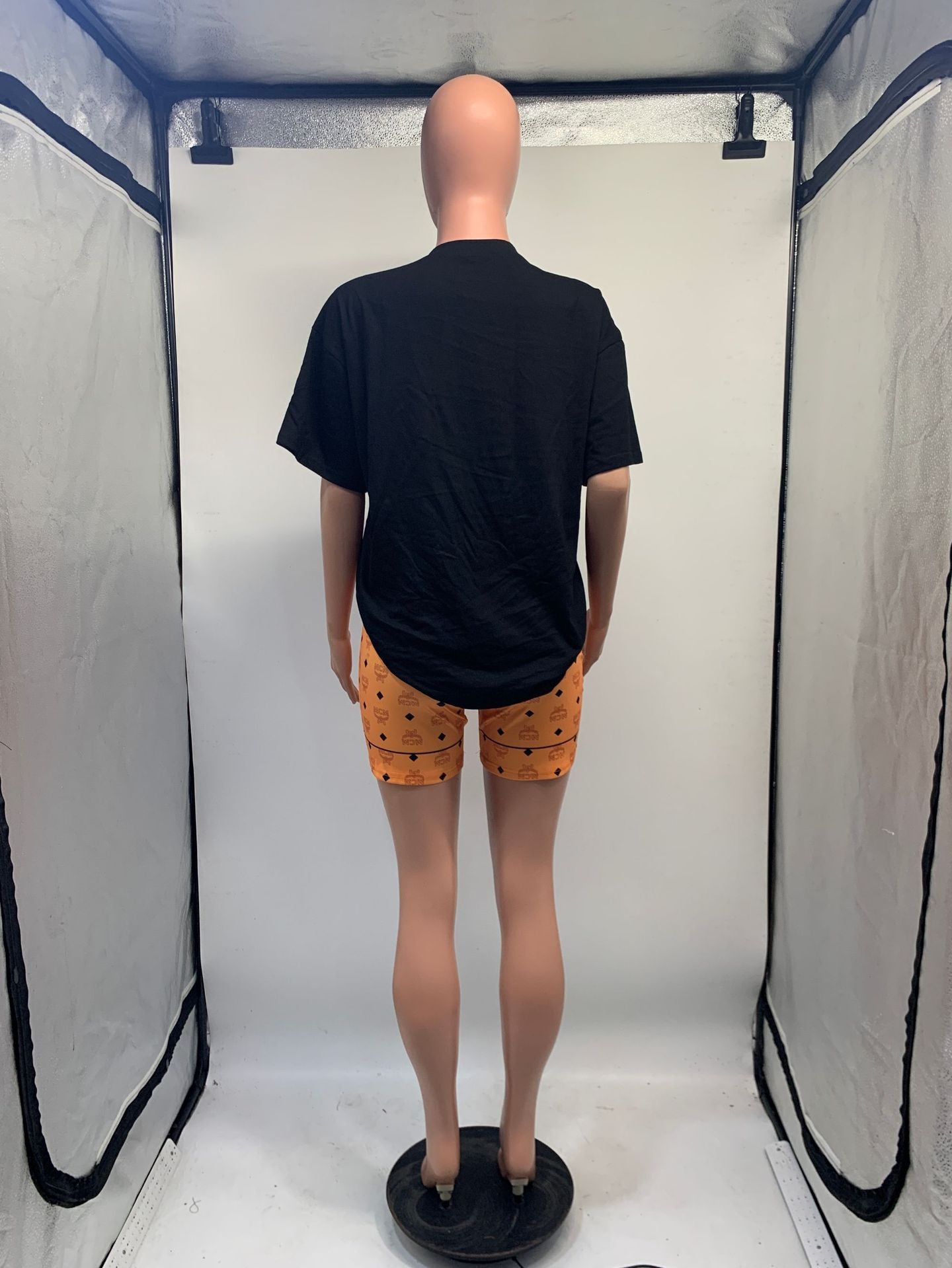 Women Printed Short Sleeve Top and Short Two-Piece Set 13