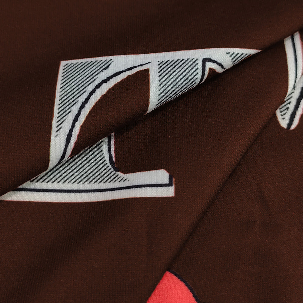 Summer Women's Tight Fitting Stretch Casual Print Shorts 45