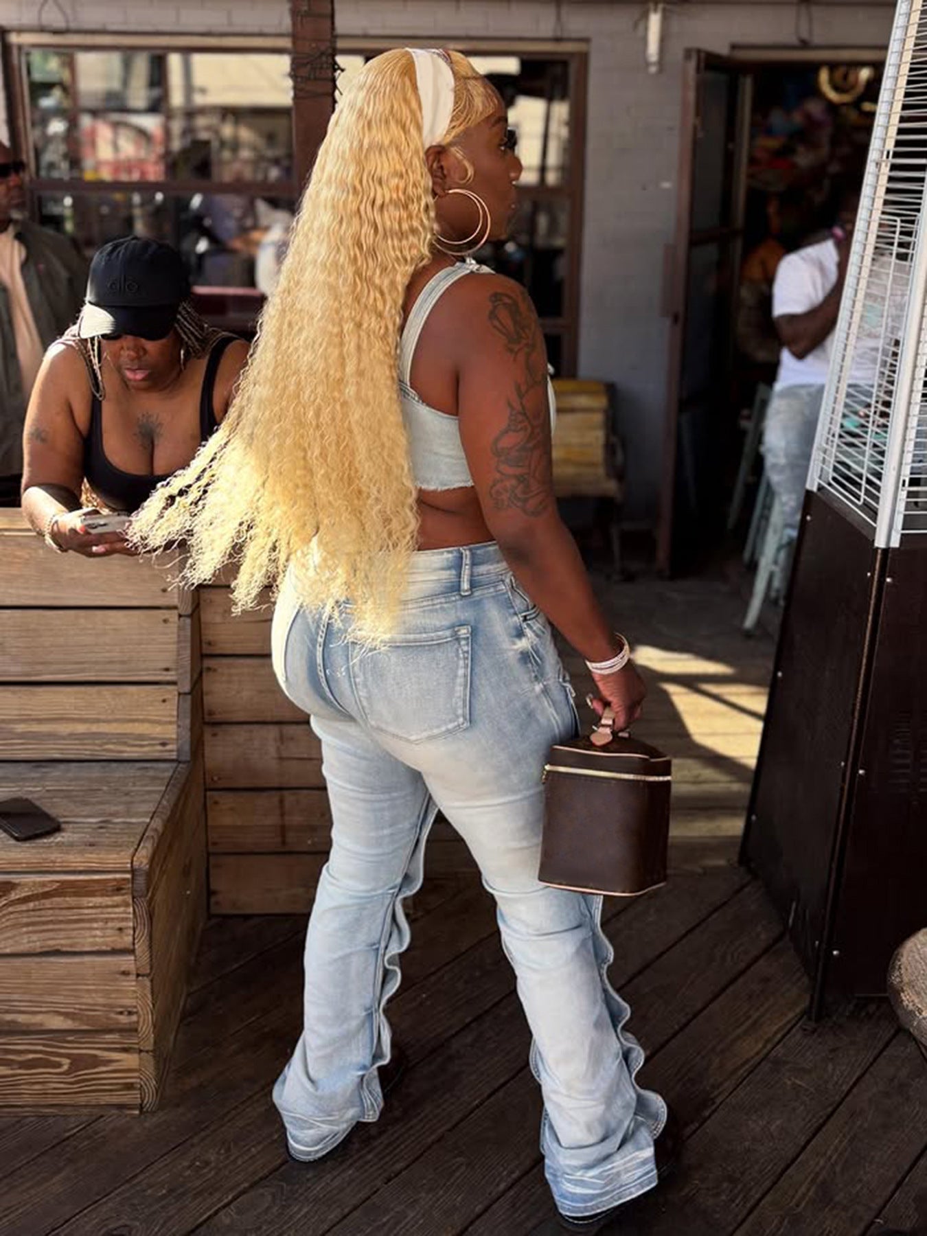 Women Casual Multi-Pocket Denim Pants 5