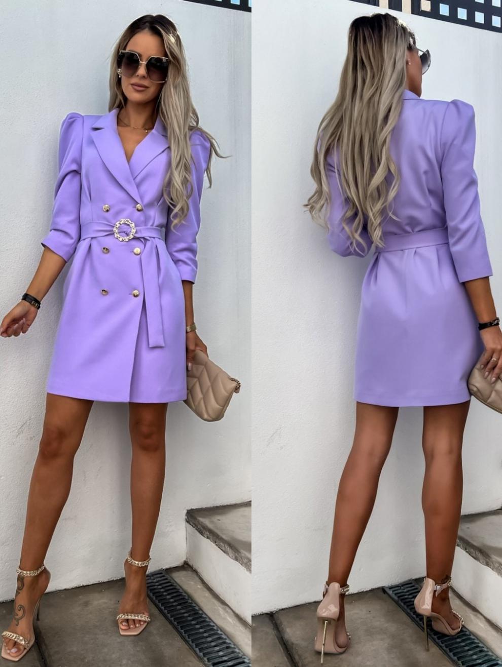 Women suit dress with belt 3