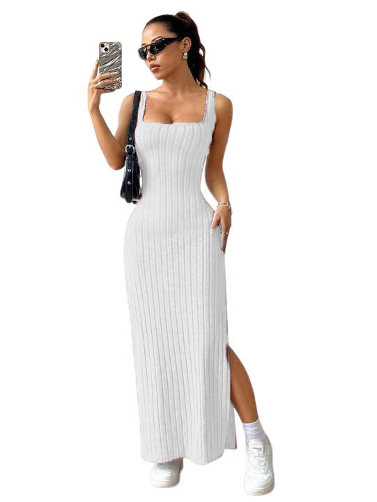 Women's Sexy Fashion Solid Color Sleeveless Dress 3