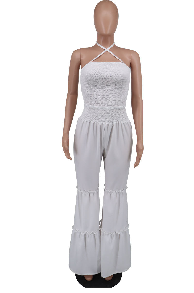Women's Summer Halter Straps Casual Low Back Fashion Jumpsuit 10