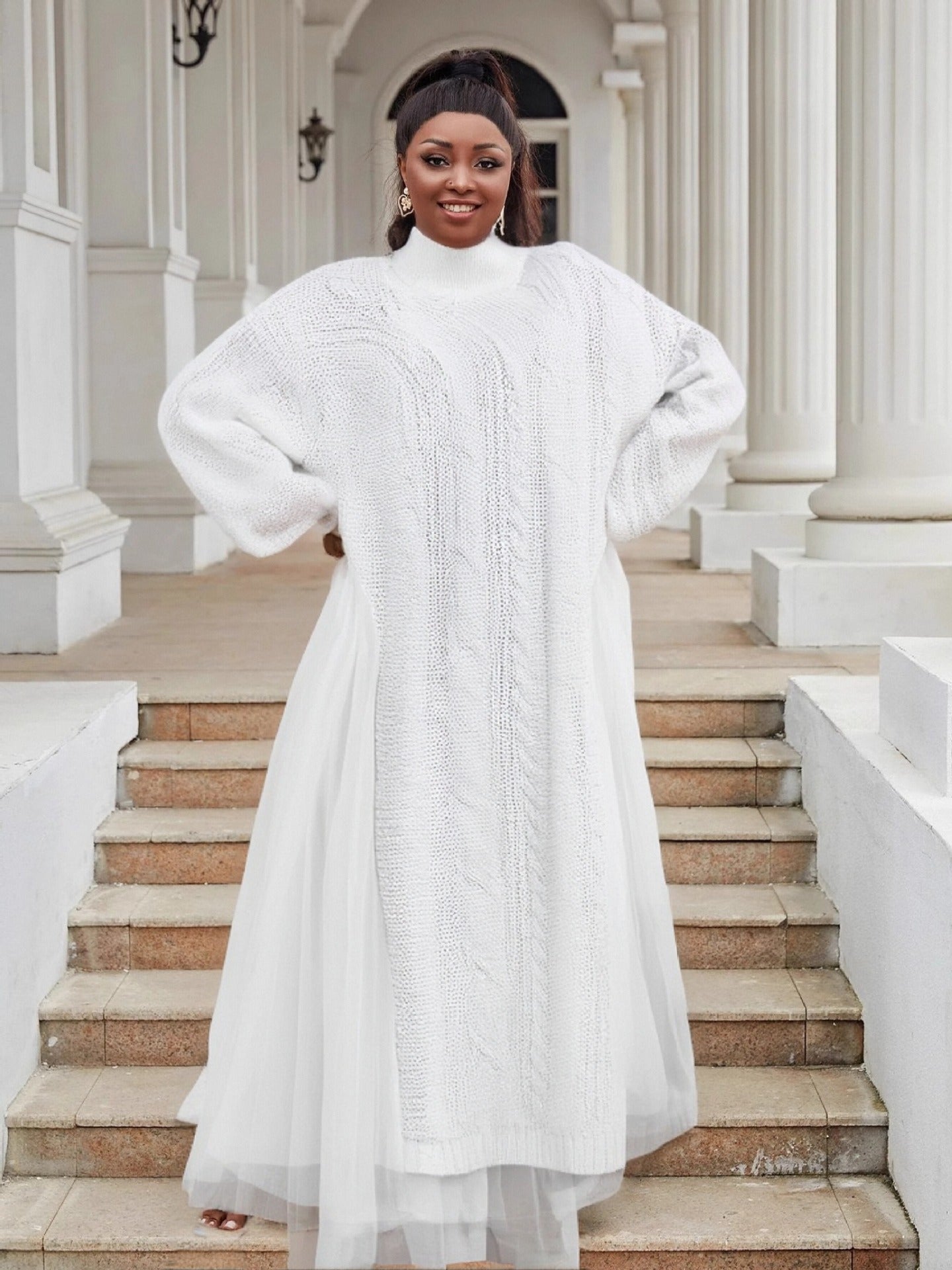 Women Casual Mesh Knitting Dress 6