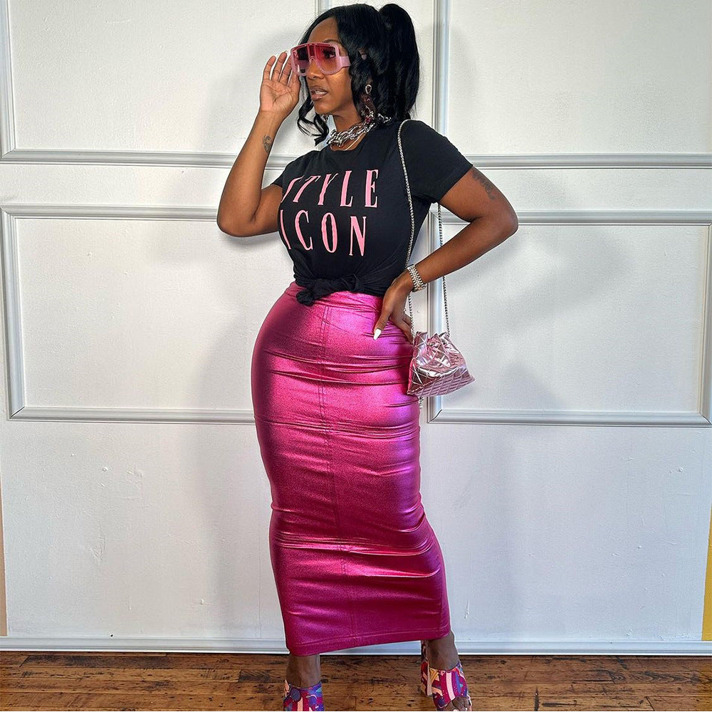 Summer Women Sexy Hidden Zipper Slit Bodycon Skirt 30