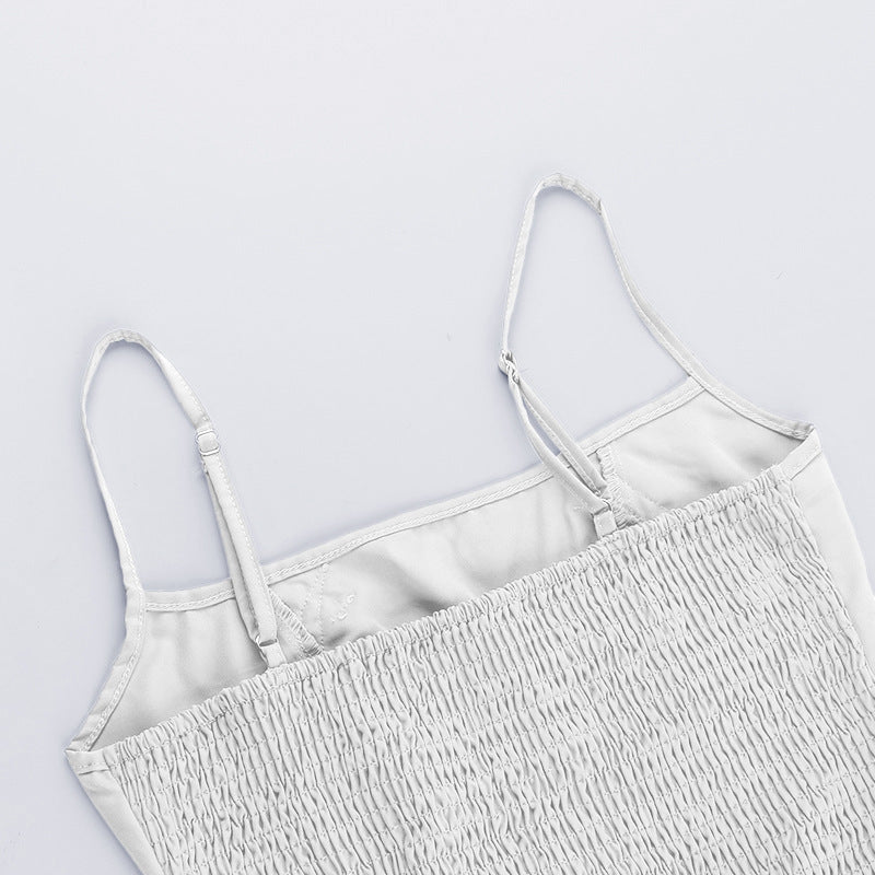 Women summer lace suspender puffy dress 12