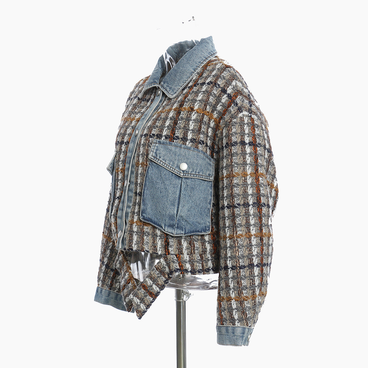 Autumn Retro Denim Patchwork Fashion Jacket