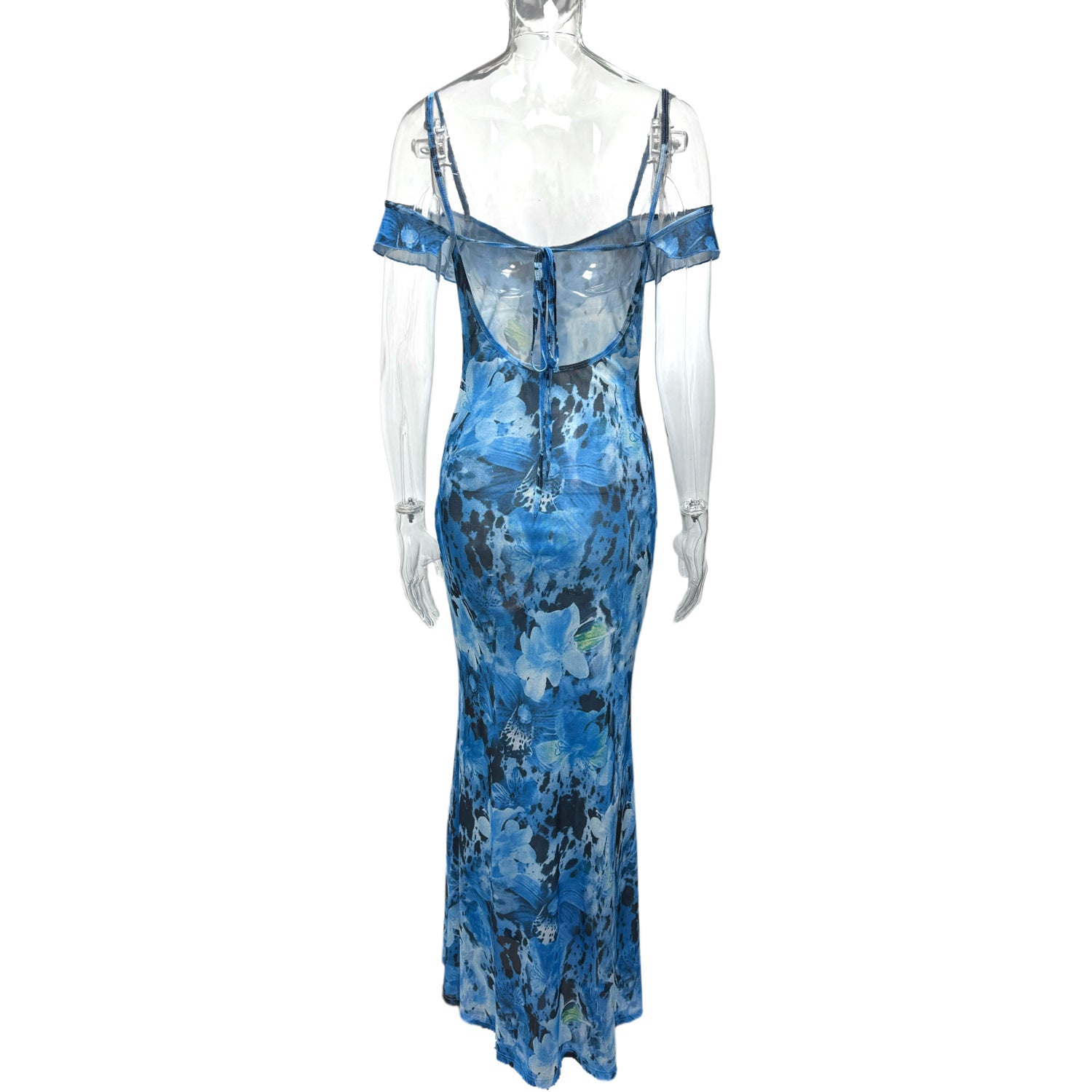 Summer Off Shoulder Trendy Print Sexy Long Dress 30