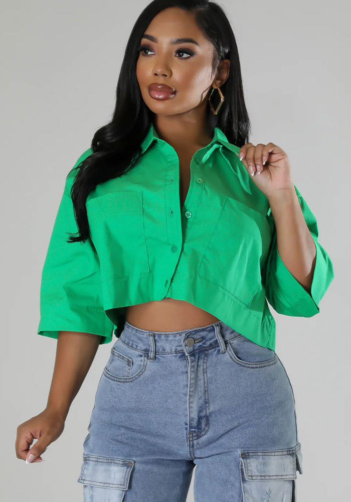 Spring Summer Fashion Casual Short Sleeve Women's Loose Shirt 4