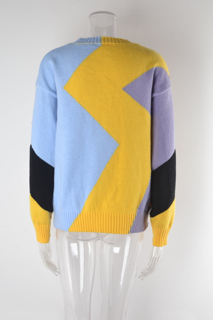 Winter Basic Diamond Pullover Sweater Long Sleeve Round Neck Hipster Plus Size Knitting Shirt 13