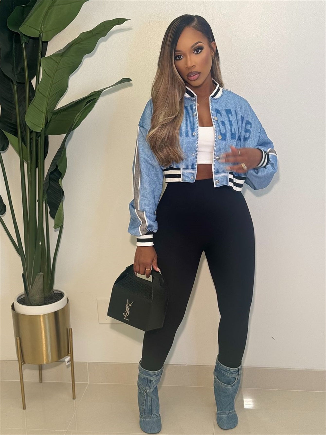 Autumn Street Loose Trend Printed Short Long Sleeve Casual Fashion Jacket 4