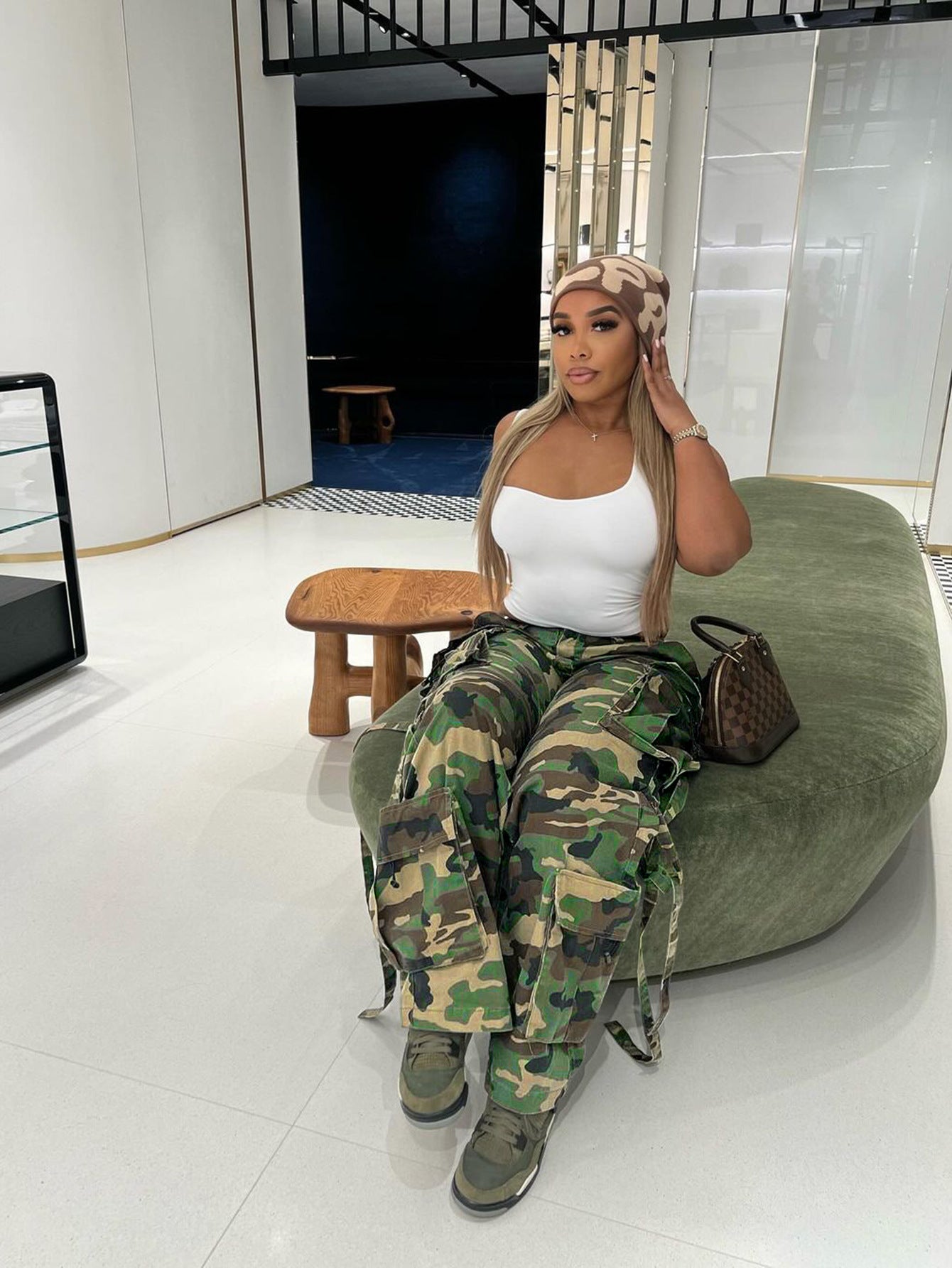 Women Casual Camouflage Print Street Style Cargo Pants