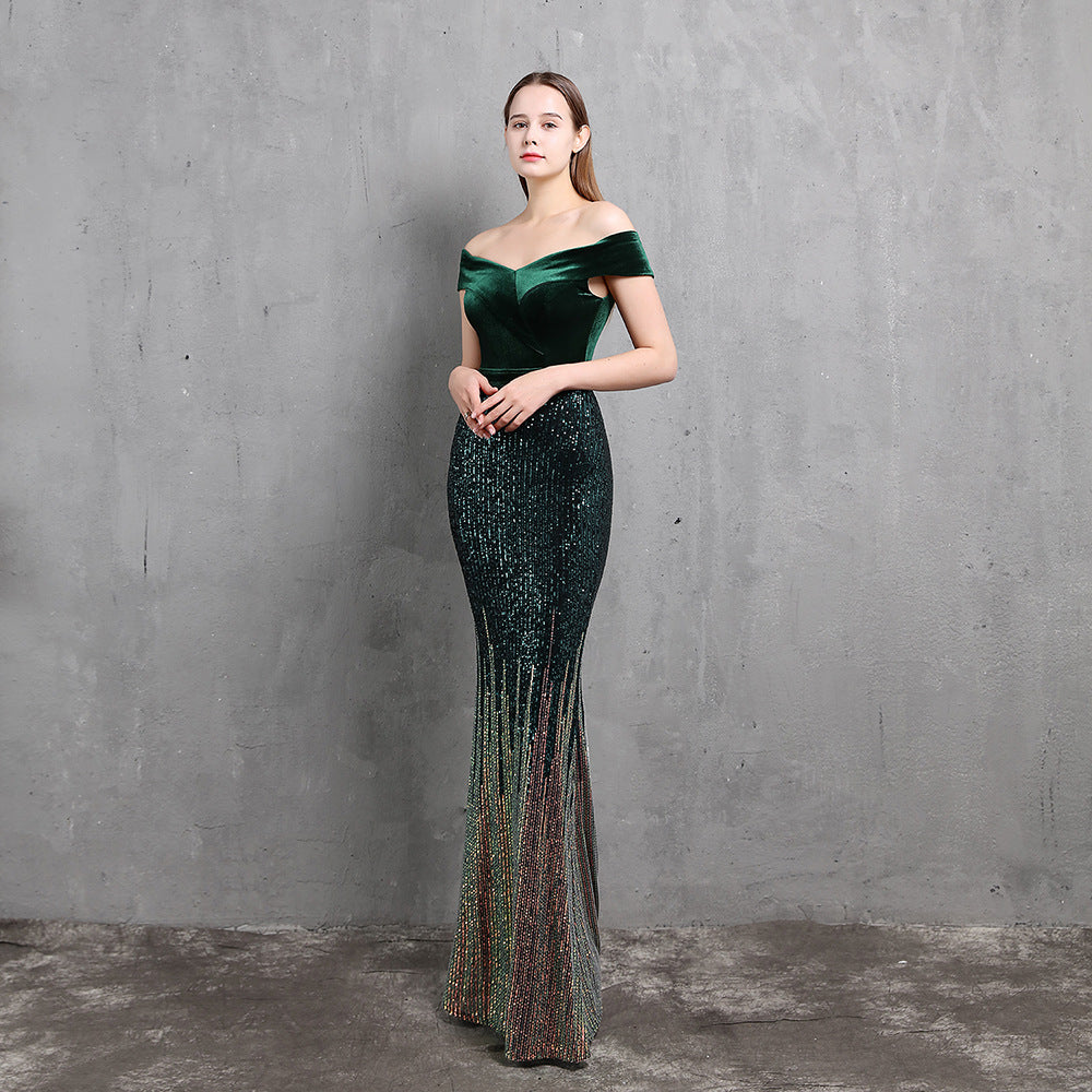 Long Super Fat Size Plus Size Fat Beauty Formal Party Evening Dress Mermaid Dress 4