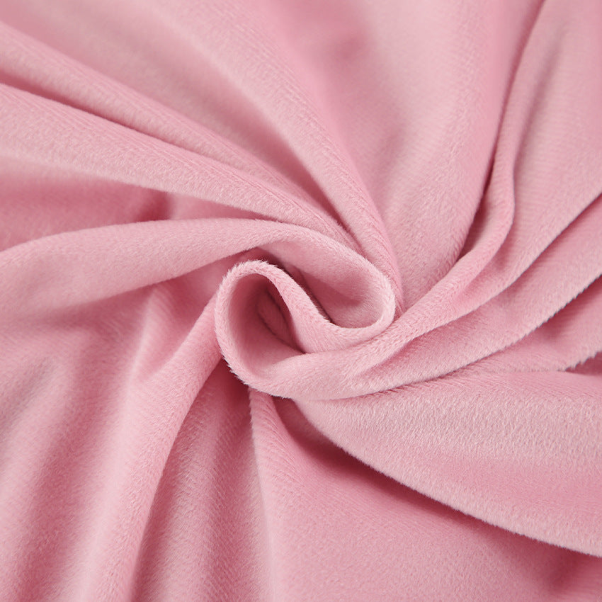 Pink Fashion Sports Suit Autumn Winter Zipper Turndown Collar Two-Piece Women Pants Set 18