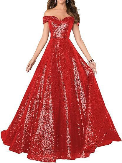 Off Shoulder Prom Evening Gowns Women's Long Sequin Formal Women's Dress（Processing time need 3-6 days） 12