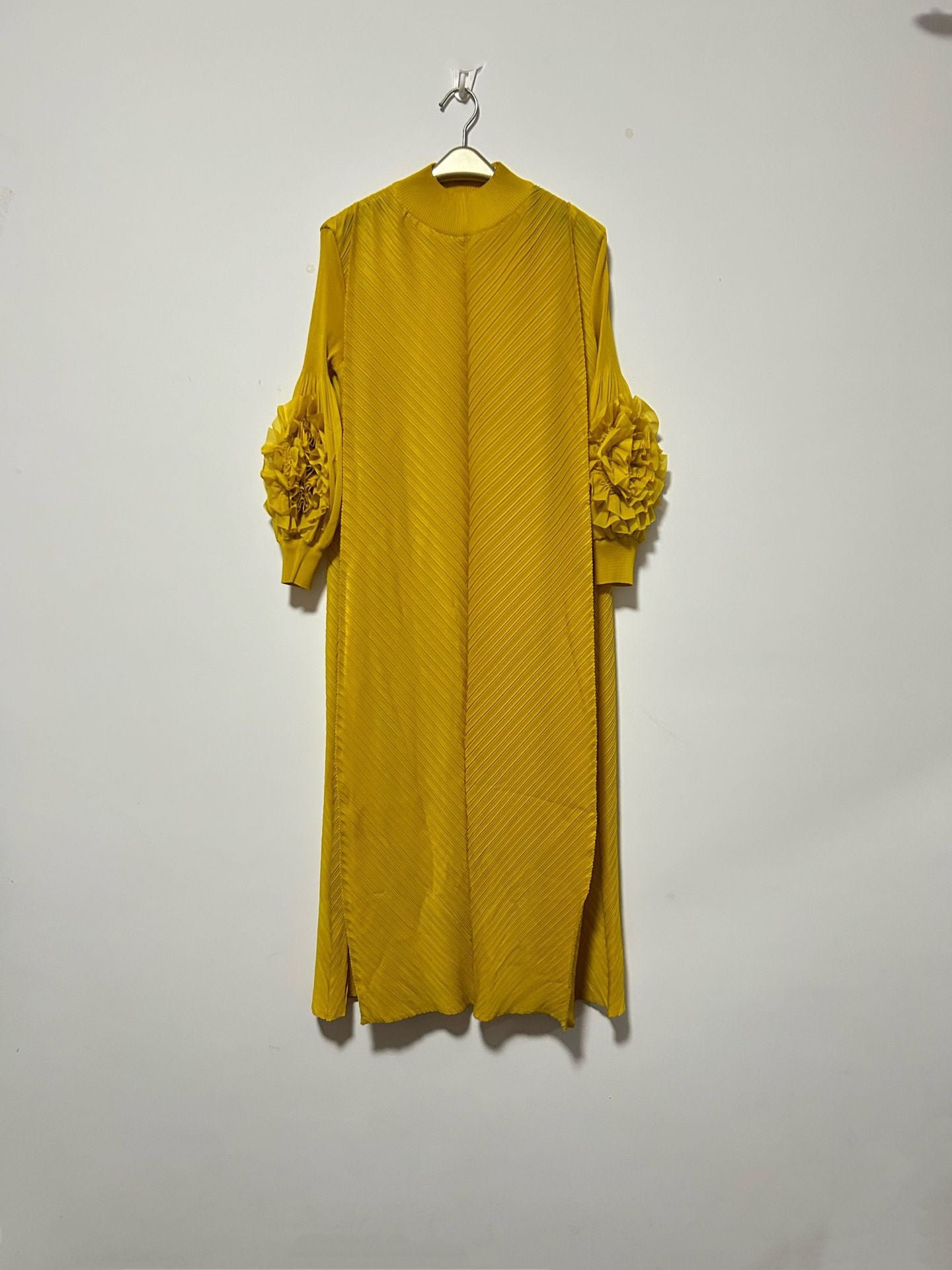 Solid Color Long Sleeve Chic Plus Size Women's Loose Dress 8